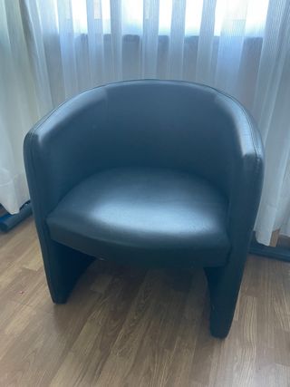 Pareja de Butacas negras polipiel