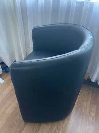 Pareja de Butacas negras polipiel