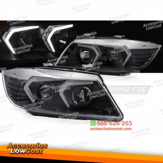 FAROS LED NEGROS para BMW E90/E91 05-08