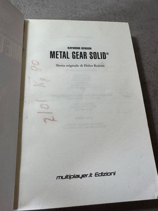 Romanzo Metal Gear Solid Raymond Benson