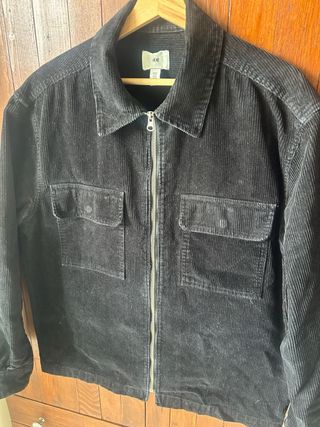 Giacca camicia H&M Velluto a Coste Nera - Taglia M