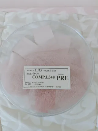 Tocado Comunión Angel Schlesser Rosa y Beige