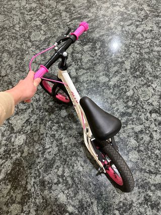Bicicleta infantil OLLY blanca y rosa