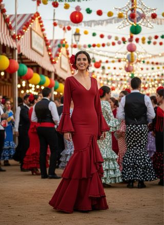 Traje Flamenco Vermelho - Tamanho M