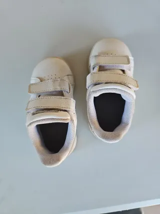 Zapatillas Adidas Bebé Blancas Velcro talla 21