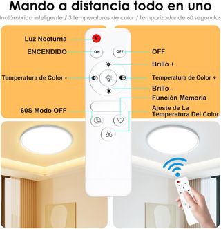 - Yexati 2PCS Plafon LED Techo Regulable 24W 320