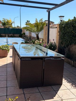 Conjunto Mesa Exterior 8 Sillas Jardín