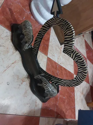 Marco de fotos corazón cebra