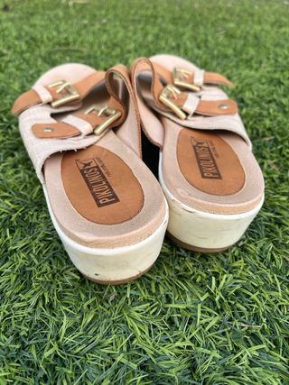 Sandalias Pikolinos Beige y Marrón Mujer