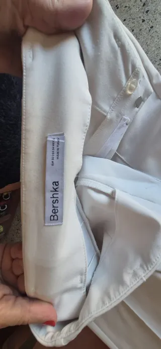 Pantalón campana blanco