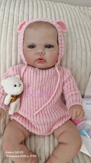 Muñeca estilo reborn 49cm, cuerpo de tela