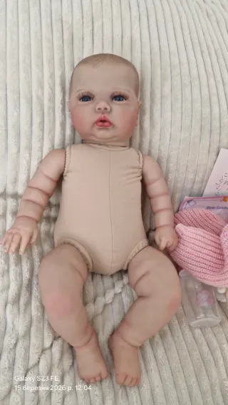 Muñeca estilo reborn 49cm, cuerpo de tela