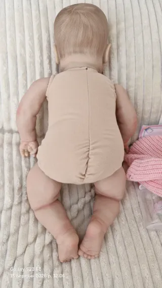 Muñeca estilo reborn 49cm, cuerpo de tela