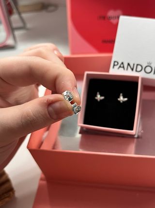 Conjunto Pandora Mariposa Plata