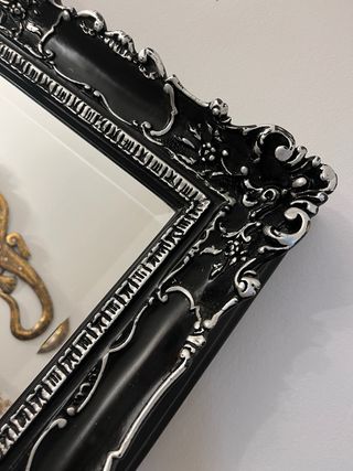 Espejo Grande Vintage Negro y plata