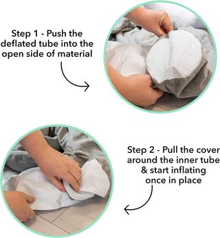 Nuby Little Penguin Sit-Me-Up - Cojín hinchable pa