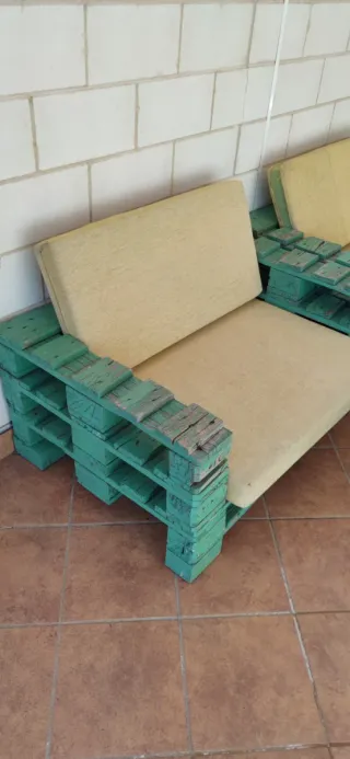 Conjunto terraza sofás y mesa