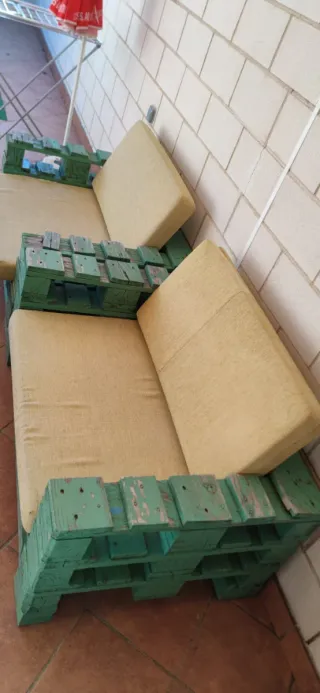 Conjunto terraza sofás y mesa