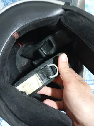 Casco de moto SHIR plateado