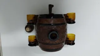 JUEGO DE LICORERA Y VASOS Quijote