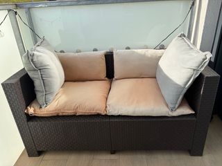 Conjunto Sofá Exterior + Sillón + mesa