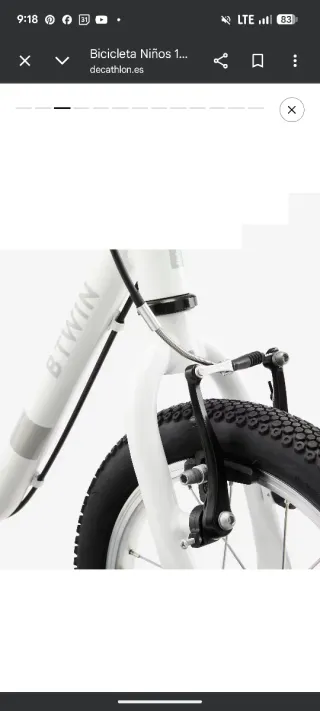 Bicicleta Infantil Btwin 14 3-5 años