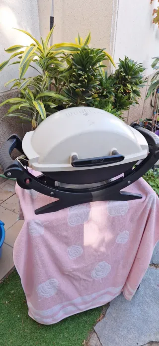 Barbacoa weber de gas portatil