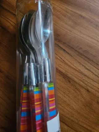 Lote Taza y Cucharillas de Acero Inoxidable