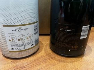 2 Bottiglie Moet & Chandon Vuote 1,5 Lt