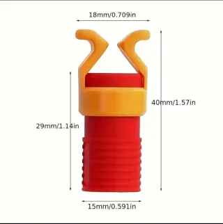 Porta tornillos de plástico.