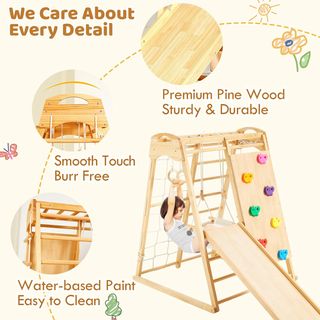 parque juegos de madera 7 en 1 para niños