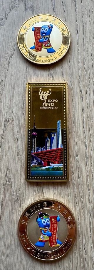 Set 3 Medallas Expo Universal Shanghai 2010