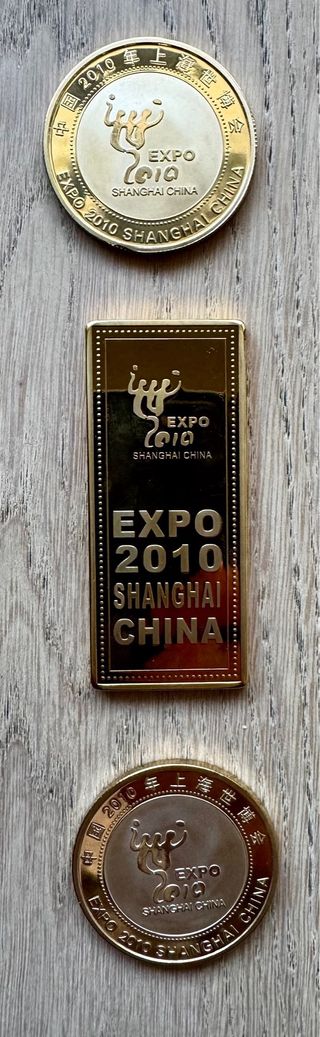 Set 3 Medallas Expo Universal Shanghai 2010