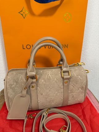 Bolso Louis Vuitton Beige y Dorado