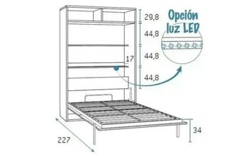 HABITACION CON CAMA ABATIBLE FRM.