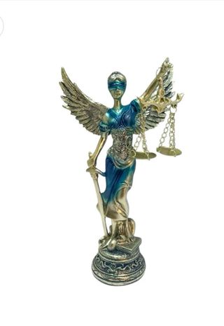Figura Diosa de la Justicia con alas. Diseño