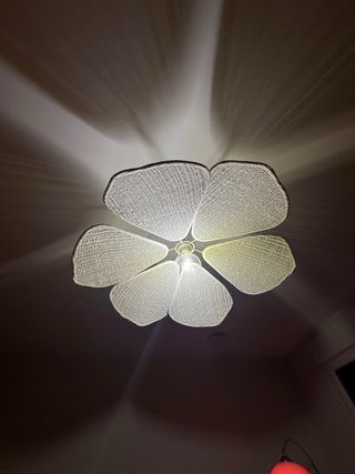 Lámpara Techo Benavid Sklum Beige Algodón Lino