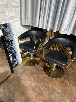 Lavabo y Sillón Peluquería Negro