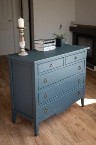 Cómoda restaurada pino azul