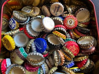 Colección de chapas de cervezas de todo el mundo.