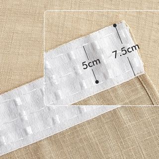 Woaboy Cortinas Lino con Cinta Fruncidora Visillos