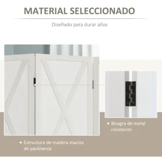 Biombo 4 Paneles Blanco