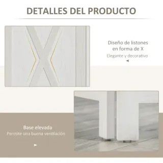 Biombo 4 Paneles Blanco