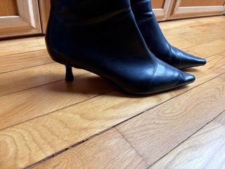 Botines Mango Tacón Fino Negro