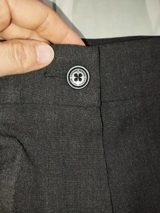 Pantalón recto vestir negro