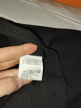 Pantalón recto vestir negro