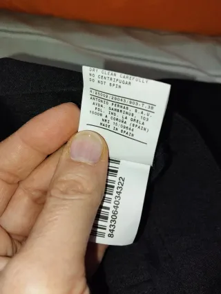 Pantalón recto vestir negro