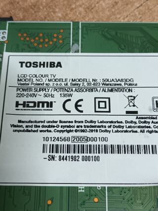 CCPD-TC495-008-V4.0 de TOSHIBA 50UA3A63DG