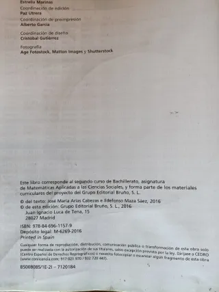 Matemáticas Aplicadas a las Ciencias sociales