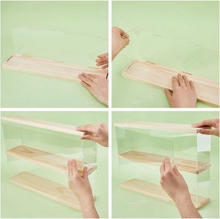 SUPERFINDINGS Vitrina de Acrílico 2 nivel Estante